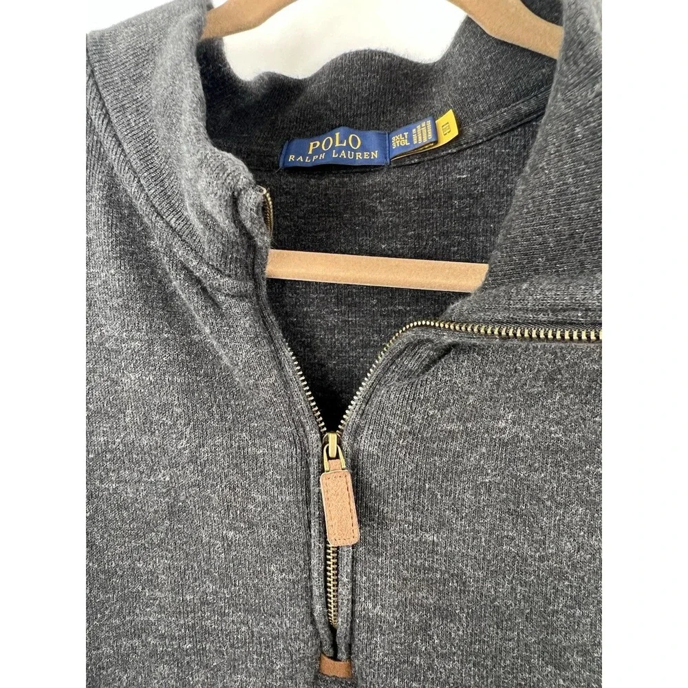 Polo Ralph Lauren Old Money Quarter Zip Pullover Mens 3XLT Quiet Luxury Gray